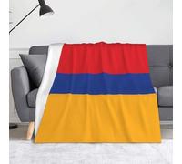 Manta de la bandera de Armenia. Manta de forro polar de franela súper suave de 60 x 50 pulgadas, manta cálida 100% poliéster para sofá, camping y regalos.