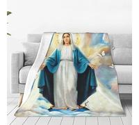 Manta de la Virgen María, manta para madre de Dios, regalos religiosos para mujeres y hombres, oración de fe cristiana, manta de decoración de escritura católica, manta cálida y suave de franela de