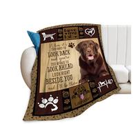 Manta de Labrador para niñas y niños, manta de chocolate Retriever, suave, acogedora, cálida y mullida, ropa de cama de franela para perros, regalos de animales de peluche para los amantes de los