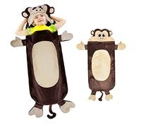 Manta de lana de mono con clase de Cataluña, saco de dormir de felpa suave de franela, manta para acurrucarse en todas las estaciones, los mejores regalos, 132x55 cm