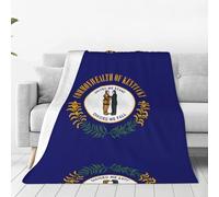 Manta de microforro polar con la bandera del estado de Kentucky para cama, sofá, camping, enfriador o viajes, manta multiusos súper suave (60 x 50 pulgadas)