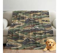 Manta de montaña de camión, suave, cálida y mullida, regalo para niño y | Manta con estampado de camuflaje militar, color verde, decoración de cama, sofá, silla, cuatro estaciones, para sofá