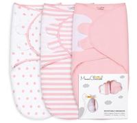 Manta de pañales para bebés, pañales fáciles para recién nacidos, bolsa de pañales de algodón orgánico, juego de pañales para bebé y niña, pequeño (0-3 meses)