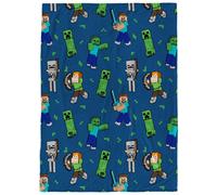 Manta de peluche de Minecraft (117 x 152 cm) - Ropa de cama infantil de forro polar s per suave con dise o de creeper de batalla