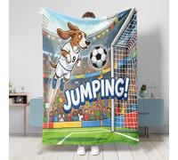 Manta de perro Basset Hound de fútbol 2026, 60 x 80 pulgadas, manta mullida grande y pequeña para sofá, sala de estar, playa, viajes, decoración deportiva para el hogar
