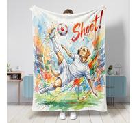 Manta de perro Labrador Retriever de fútbol 2026 de 40 x 50 pulgadas, manta suave y acogedora para sofá, sala de estar, playa, viajes, decoración deportiva para el hogar