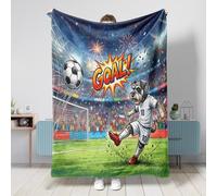 Manta de perro Schnauzer de fútbol 2026 de 50 x 60 pulgadas, manta suave y acogedora para sofá, sala de estar, playa, viajes, decoración de sofá deportivo para el hogar