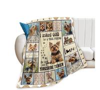 Manta de perro Yorkshire Terrier Yorkshire, manta de felpa súper suave, ligera y cálida, manta decorativa de franela de forro polar, regalos para amantes de los perros, mujeres, niñas, niños, hombres,