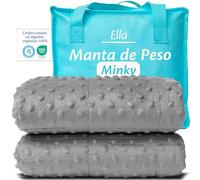 Manta de Peso Ella para Niños 2,4 kg 90x120 cm - Manta Terapéutica, para Reducción de Estrés y Ansiedad, Perlas de Vidrio Hipoalergénicas, Capa Exterior de Algodón Suave y Refrescante, para Niños de