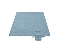 SONGMICS Manta de Picnic, 200 x 200 cm, con 4 Estacas de Suelo, Manta Grande, para Camping, Parque, Jardín, Playa, Impermeable, Lavable a Máquina, Plegable, Motivo de Hojas y Azul Claro GCM010Q02