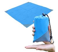 Manta de picnic con bolsillo de 55 x 60 pulgadas, alfombra de playa compacta, resistente a la arena y al agua, lona de camping ligera y plegable, cabe en una bolsa pequeña, de secado rápido, lavable