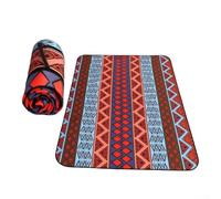 Manta de picnic impermeable de gran tamaño, alfombrilla gruesa resistente a la arena, con asa de transporte para acampar en la playa familiar, 200 x 200 cm (naranja)
