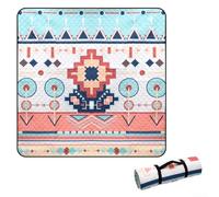 Manta de picnic impermeable espaciosa y ligera, ideal para parques y playas, conveniente para un fácil transporte (rojo)