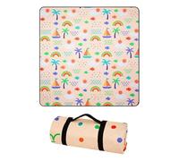 Manta de picnic impermeable, manta de picnic impermeable plegable | Grueso 78 x 78 pulgadas extra grande alfombrilla al alcance de la mano,Manta de camping verano primavera manta de