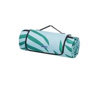 SONGMICS Manta de Picnic, 200 x 200 cm, Manta de Camping Grande, para Parque, Jardín, Playa, Impermeable, Lavable a Máquina, Plegable, Motivo de Helechos y Azul Claro GCM087Q01