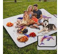 Manta de Picnic Pequeño 150x80cm, Púrpura Manta Picnic Impermeable, tiburón Esterilla de Playa Alfombra de Exterior, Picnic Blanket Plegable con Asa para Camping,Jardín,Césped,Playa,Senderismo UZ-244