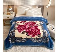 Manta de piel sintética, Manta de felpa vellón invierno pesada tamaño Queen, manta visón coreano 6. lb, suave y cálida, 71 x 87 pulgadas(Style20,200x230cm)
