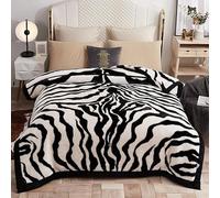 Manta de piel sintética, Manta de vellón, manta felpa tamaño Queen, 71 x 87 pulgadas, 6. lb, visón coreano pesada, sedosa, suave y cálida(Type02,180x220cm)