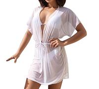 Manta de playa de encaje transparente para mujer, conjunto de bikini ligero y sólido, con pantalones cortos, funda calada, ideal para vacaciones de verano