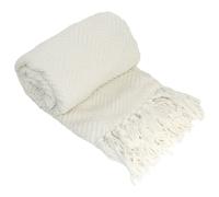 Manta de punto de tweed Home Soft Things, color blanco antiguo, de 152 x 203 cm, muy suave, acogedora, c lida, c moda y transpirable, ideal para