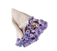 Manta de Punto, Hecha a Mano, Ramo de de Ganchillo Ligero de Alto Rendimiento, Suave, Kit de Punto Grueso, Floral, Alfombra Lavable a máquina, decoración del hogar | Principiantes Adultos