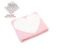 Manta de Punto para Bebé Recién Nacido, Odot Suave y Cálida Punto de Crochet Cobija Toalla de Cama Niños Swaddle para Bebe cuna, Cochecito y Silla de Paseo (95cm x 75cm,Pink)