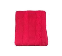 Manta de Punto para Bebé Recién Nacido, Odot Suave y Cálida Punto de Crochet Cobija Toalla de Cama Niños Swaddle para Bebe Cuna, Cochecito y Silla de Paseo (120x180cm,Rojo)