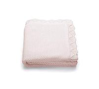 Manta de Punto para Bebé Recién Nacido, Odot Suave y Cálida Punto de Crochet Cobija Toalla de Cama Niños Swaddle para Bebe Cuna, Cochecito y Silla de Paseo (80x100cm,Rosa oscuro)