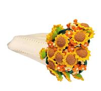Manta de ramo - suave de girasol de 31.5 pulgadas - Manta de ganchillo Bloomy - para mamá, hermana, abuela, novia, maestra, agradecimiento, día de la madre, cumpleaños