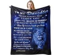 Manta de regalo para hija de papá de 150 x 130 cm, regalos de cumpleaños para mi hija, el mejor regalo para hija adulta, hija adicional, hijastra, nuera, regalo de cumpleaños de papá, manta de regalo