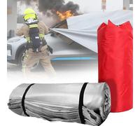 Manta de rescate de incendios, manta de emergencia para coche, estaciones de carga de vehículos eléctricos, estacionamientos, fibra de vidrio resistente a altas temperaturas, 6 x 9 m