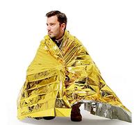 Manta De Rescate Supervivencia Emergencia A Prueba Agua Al Aire Libre Lámina Aluminio Térmico Primeros Auxilios Astilla Cortina Militar Herramienta Protección Solar Apta Para Picnic Saco Dormir