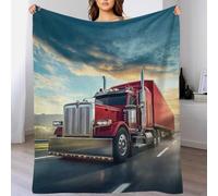 Manta De Revestimiento Polar Suave Y Ligera De Franela De Estilo American Camión, con Estampado De Dibujos 18-Wheeler Peterbilt379 para Cama, Sofá, Viajes, Camping, Manta De 40x50inch(100x130cm)