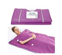 Manta de Sauna calefactora for adelgazar corporal, manta de Sauna ponderada Digital profesional de 2 zonas for mujeres, pérdida de peso para relajarse(Purple)