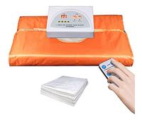 Manta De Sauna Con 50 Bolsas For Envoltura Corporal Manta Calefactora De Sauna De Infrarrojo Lejano Máquina De Fitness For Desintoxicación Y Moldeamiento Corporal(Orange)
