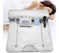 Manta de sauna con cremallera manual, terapia de infrarrojo lejano Manta térmica (FIR) 220V 2 zonas para la forma del cuerpo Adelgazamiento Fitness Detoxtherapy Anti-envejecimiento Belleza