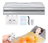 Manta de Sauna Infrarrojo, MINENICE Portatil Far Infrared Sauna Blanket 2 Zone Manta Sauna Infrarrojos con 2 Mangas, Home SPA para Modelar el Cuerpo Desintoxicación Fitness Belleza Fisioterapia