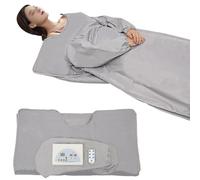 Manta de sauna, Oxford infrarrojos 95 - 176 ℉, manta de infrarrojos con mangas y mando a distancia, manta de sauna portátil para relajación corporal en casa (plata)