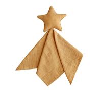 Manta de seguridad mushie Star | Manta de beb? | Muselina de algod?n 100 % org?nico, color amarillo oto?o