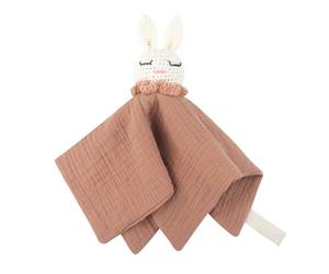 Manta de seguridad para bebés de ganchillo para niños y niñas, transpirable, toalla calmante para el estado de ánimo, baba para niños, juguete de pacificación, calma la toalla babeando
