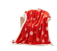 Manta de sherpa de Navidad, regalo de decoración de Navidad, forro polar, felpa, cálida, acogedora manta reversible de microfibra para vacaciones, reno blanco