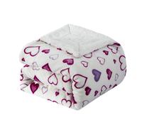 Manta de sherpa elegante y c moda para San Valent n. Manta de forro polar ultrasuave y acogedora con corazones rosas. Manta reversible de sherpa