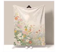 Manta de sofá, manta mullida con flores, manta tipo chal universal para las cuatro estaciones, manta de franela con pintura al óleo pintada a mano, manta para la siesta en la oficina(Color:H,Size:70