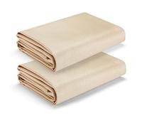 Manta de soldadura de 120x180 cm, 2 Piezas manta de fuego resistente al calor con ojales de latón, manta de soldadura ignífuga, alfombrilla de fibra de vidrio resistente para parrilla, ahumador