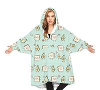 Manta De Sudadera Con Capucha Gigante, Grande Hoodie Sudadera Con De Gran Tamaño, Manta Usable, Cálido Suave Sudadera, Se Adapta A Todos Los Hombres De Las Mujeres (Talla única,Verde)