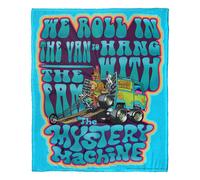 Manta de tacto sedoso de Scooby Doo Roll in the Van Aggretsuko Comics, 50"" x 60"" (D0102HARDY7).