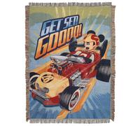Manta de tapiz tejida ""Get Set Go"" de Mickey and the Roadster Racers de Disney, 122 x 152 cm, multicolor