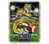 Manta de tapiz tejida unisex para adultos de Northwest NCAA LSU Tigers de 48 x 60 con ventaja de campo local