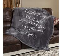 Manta de terciopelo de vis n ultrasuave y escandalosamente suave - Nuestra historia de amor es mi favorita - 50 x 60 pulgadas