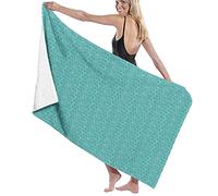 Manta de toalla de baño de microfibra grande, espirales de estilo oriental con motivos antiguos de Oriente Medio, toalla de playa para hotel familiar, viajes, deportes de natación, 52.0 x 32.0 in